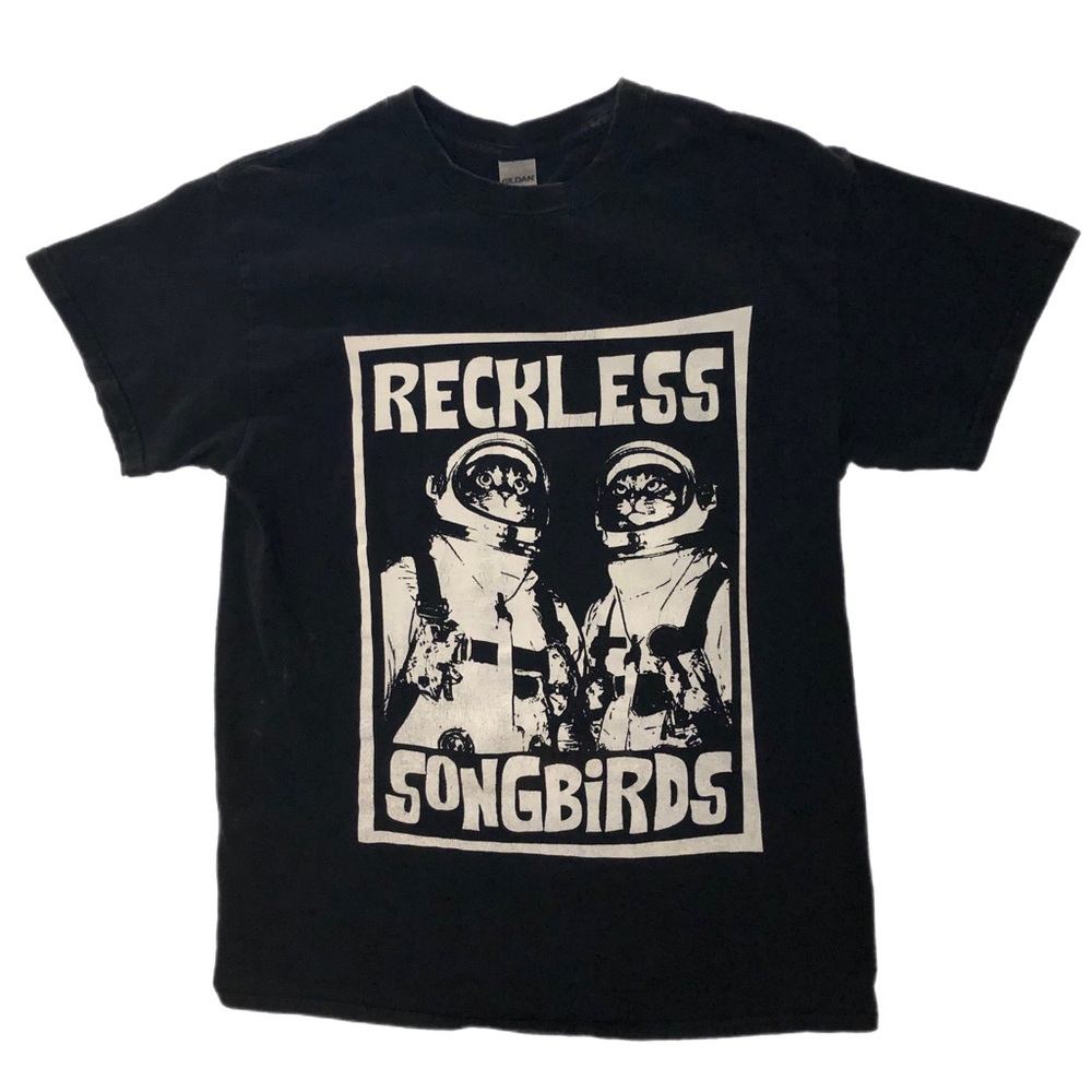 Reckless Songbirds Cat Astronaut Band T Shirt